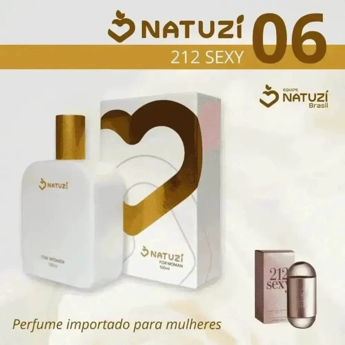 PERFUME VIDRO NATUZÍ 100ML - 06 - REF 212 SEXY -