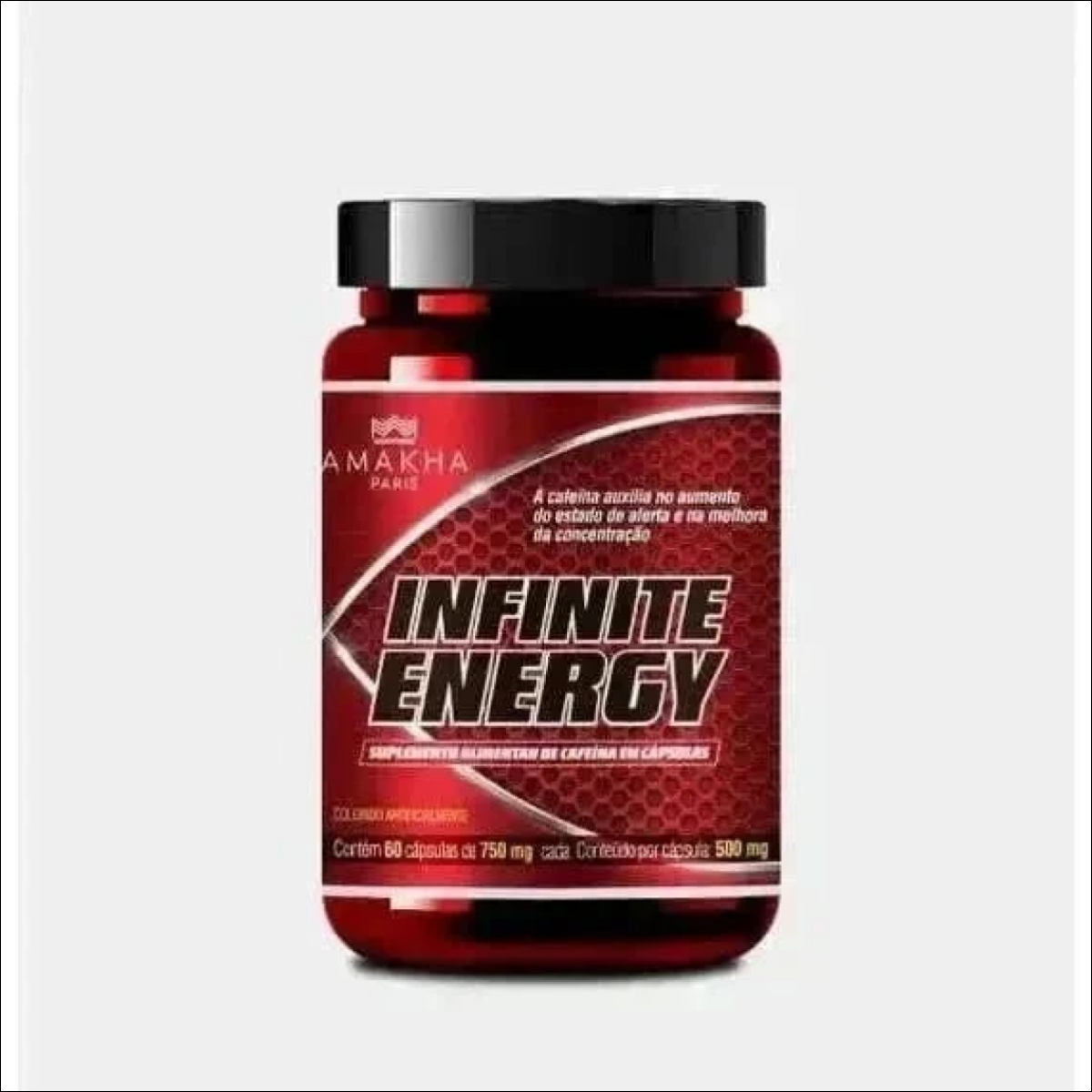 Infinite Energy Amakha Paris 60 Cápsulas 750mg - Aumento de Energia e Vitalidade Natural - Jm Grife