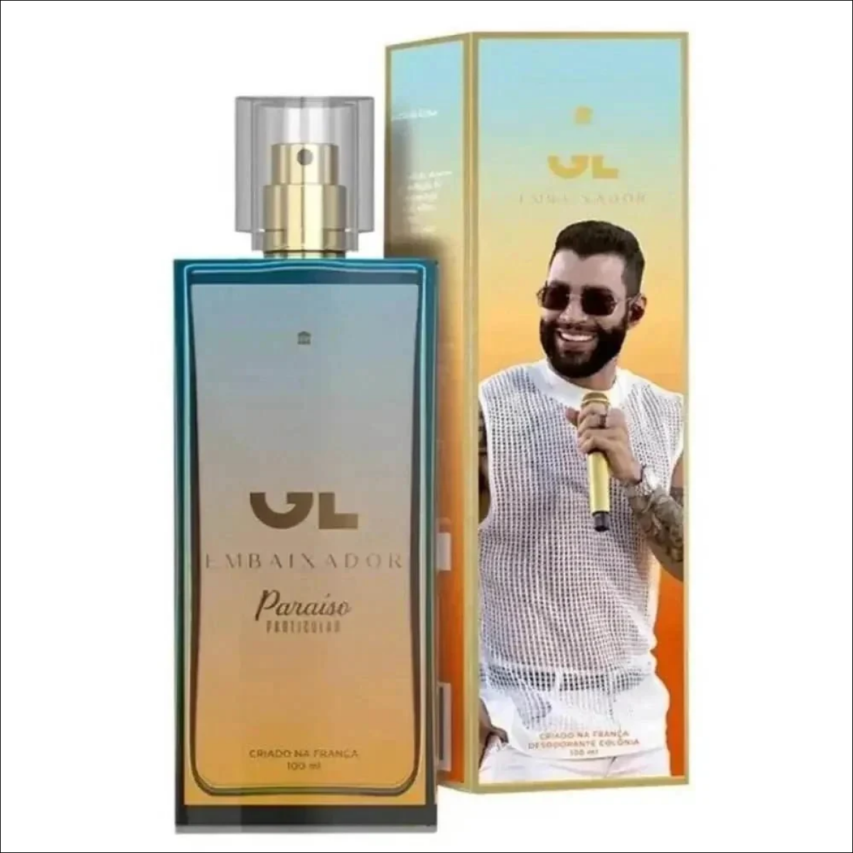 Perfume Gustavo Lima Embaixador Paraiso Particular Deo Colônia Masculino 100ml - Jm Grife