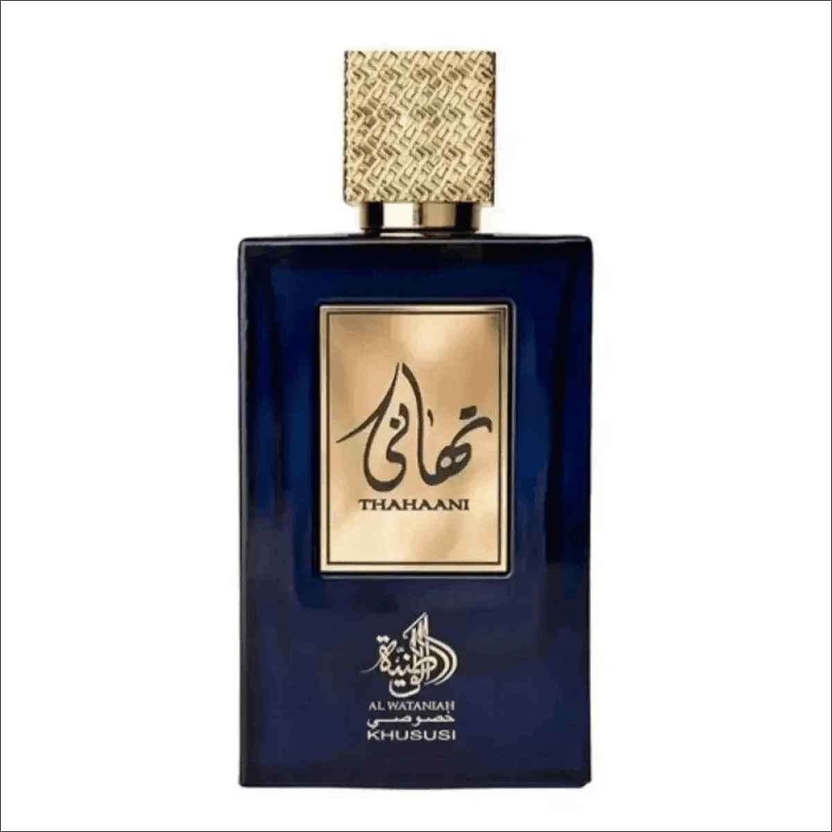 Perfume Thahaani Wataniah Unissex 100ml Com Frasco Azul e Dourado - Sofisticação e Elegância - Jm Grife