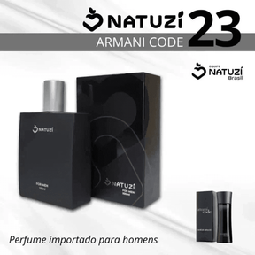 Perfume Vidro Natuzí N23 Ref Armani Code 100ML - Fragrância Amadeirada e Elegante para Homens - Jm Grife - Perfume Vidro Natuzí N23 Ref Armani Code 100ML - Fragrância Amadeirada e Elegante para Homens - - . - fragrância elegante, improvements, Natuzí N23, perfume amadeirado, perfume masculino - Jm Grife