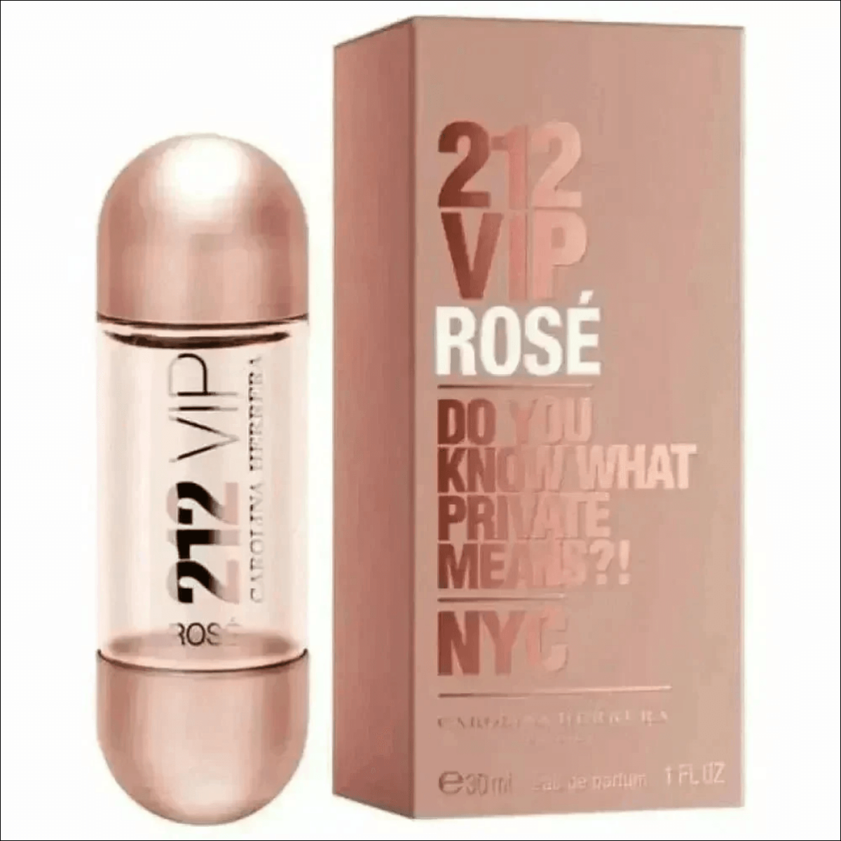 Frasco de Perfume Carolina Herrera VIP Rosé em Forma de Cápsula - Jm Grife