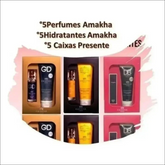 Kit 5hidratantes + 5perfumes 15ml Amakha + 5caixa Presente - Jm Grife - Kit 5hidratantes + 5perfumes 15ml Amakha + 5caixa Presente - - Jm Grife - 1025287341, 15ml, 5caixa, 5hidratantes, 789374785002, amakha, issues, Jm Grife, presente - Jm Grife
