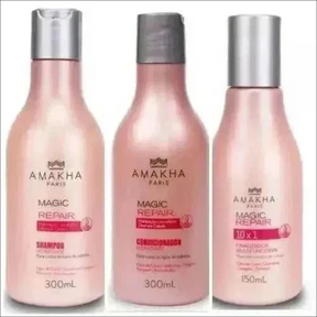 Kit para Cabelos Danificados - Magic Repair: Shampoo, Condicionador, Máscara e Finalizador para Restaurar Seus Fios - Jm Grife - improvements, Kit Magic Repair Shampoo Condicionador Máscara Finalizador, shopee - Jm Grife