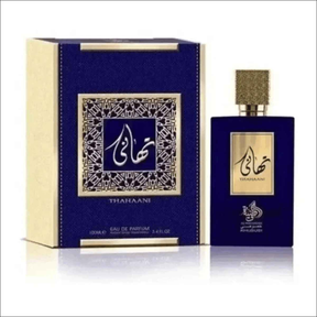 Perfume Thahaani Wataniah Unissex 100ml Com Frasco Azul e Dourado - Sofisticação e Elegância - Jm Grife